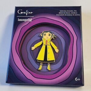 Loungefly Coraline Pin LE 1000 Moving 3" Enamel Pin In Collector Box New